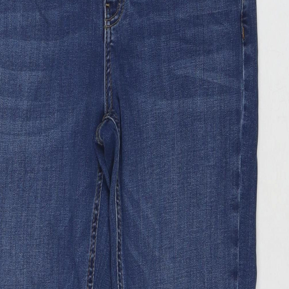 Autograph Womens Blue Cotton Skinny Jeans Size 12 L26 in Regular Zip