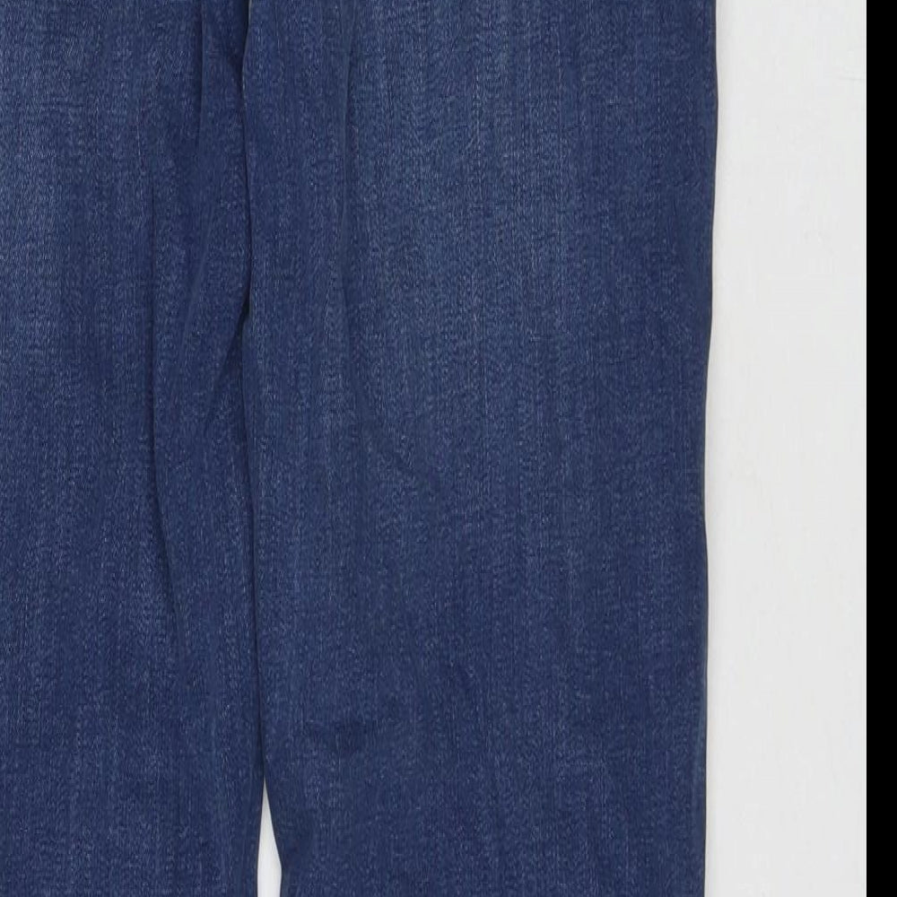Autograph Womens Blue Cotton Skinny Jeans Size 12 L26 in Regular Zip