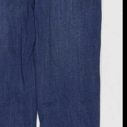 Autograph Womens Blue Cotton Skinny Jeans Size 12 L26 in Regular Zip