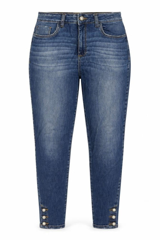 A Collection Womens Blue Cotton Skinny Jeans Size 14 L28 in Regular Zip