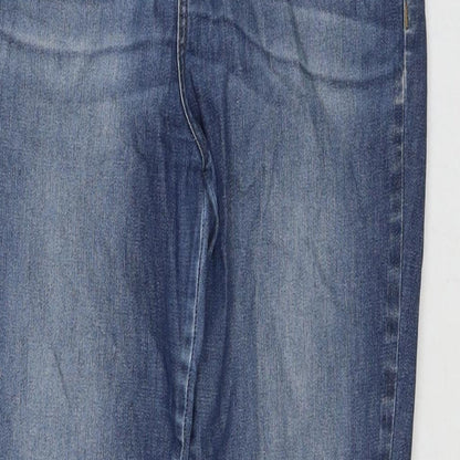 A Collection Womens Blue Cotton Skinny Jeans Size 14 L28 in Regular Zip