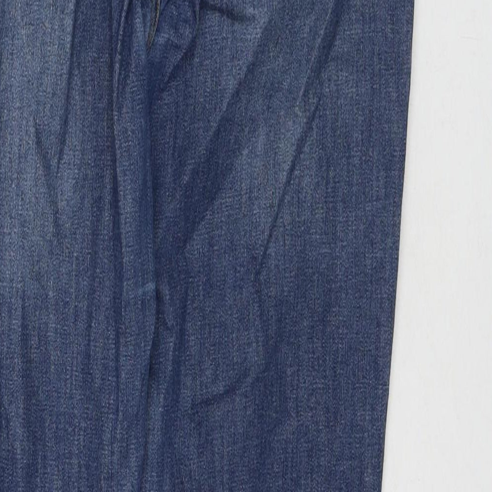 A Collection Womens Blue Cotton Skinny Jeans Size 14 L28 in Regular Zip