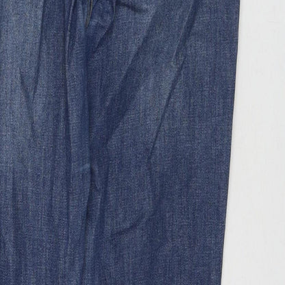 A Collection Womens Blue Cotton Skinny Jeans Size 14 L28 in Regular Zip