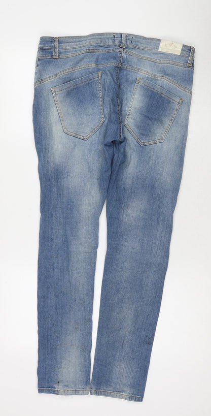 Stephin Womens Blue Cotton Straight Jeans Size 31 in L28 in Regular Zip