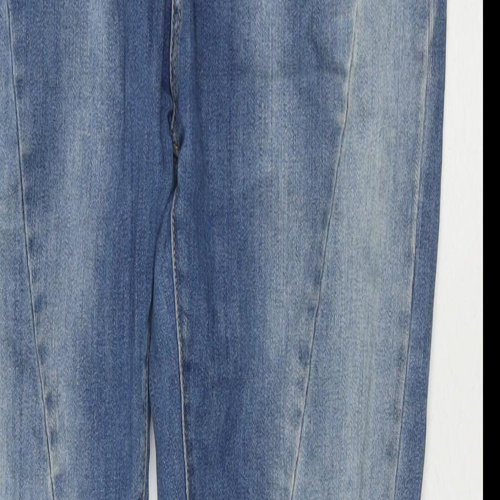 Stephin Womens Blue Cotton Straight Jeans Size 31 in L28 in Regular Zip