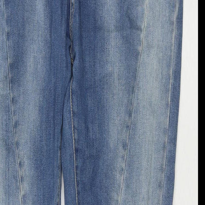 Stephin Womens Blue Cotton Straight Jeans Size 31 in L28 in Regular Zip