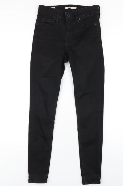 Levi's Womens Black Cotton Skinny Jeans Size 26 in L30 in Regular Zip