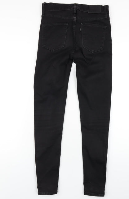 Levi's Womens Black Cotton Skinny Jeans Size 26 in L30 in Regular Zip