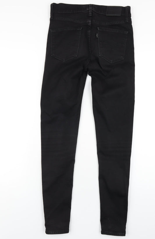 Levi's Womens Black Cotton Skinny Jeans Size 26 in L30 in Regular Zip