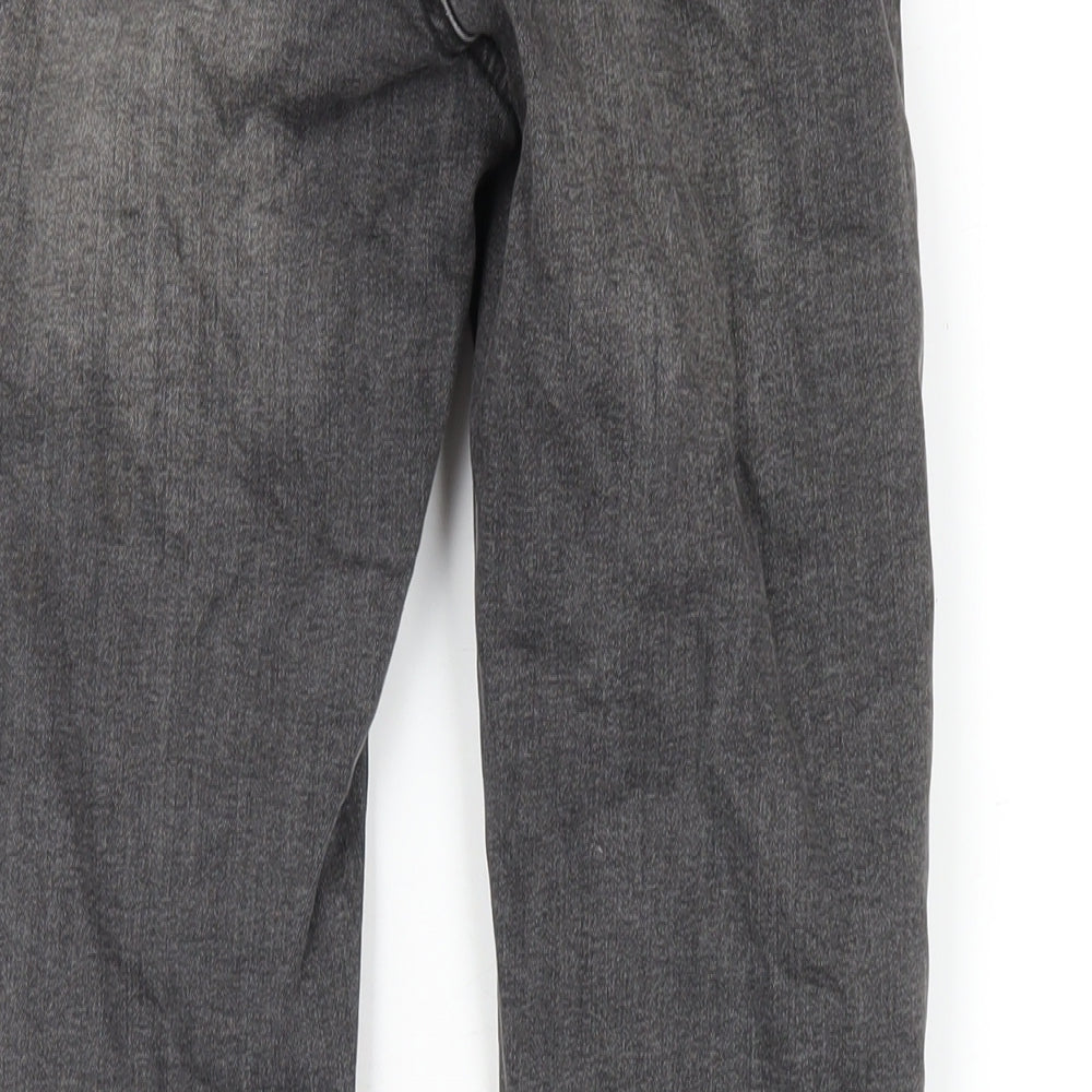 Denim & Co. Womens Grey Cotton Skinny Jeans Size 10 L28 in Regular Zip