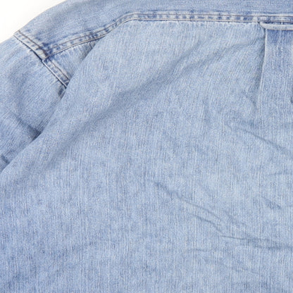 Hawkshead Mens Blue Cotton Button-Up Size M Collared Button