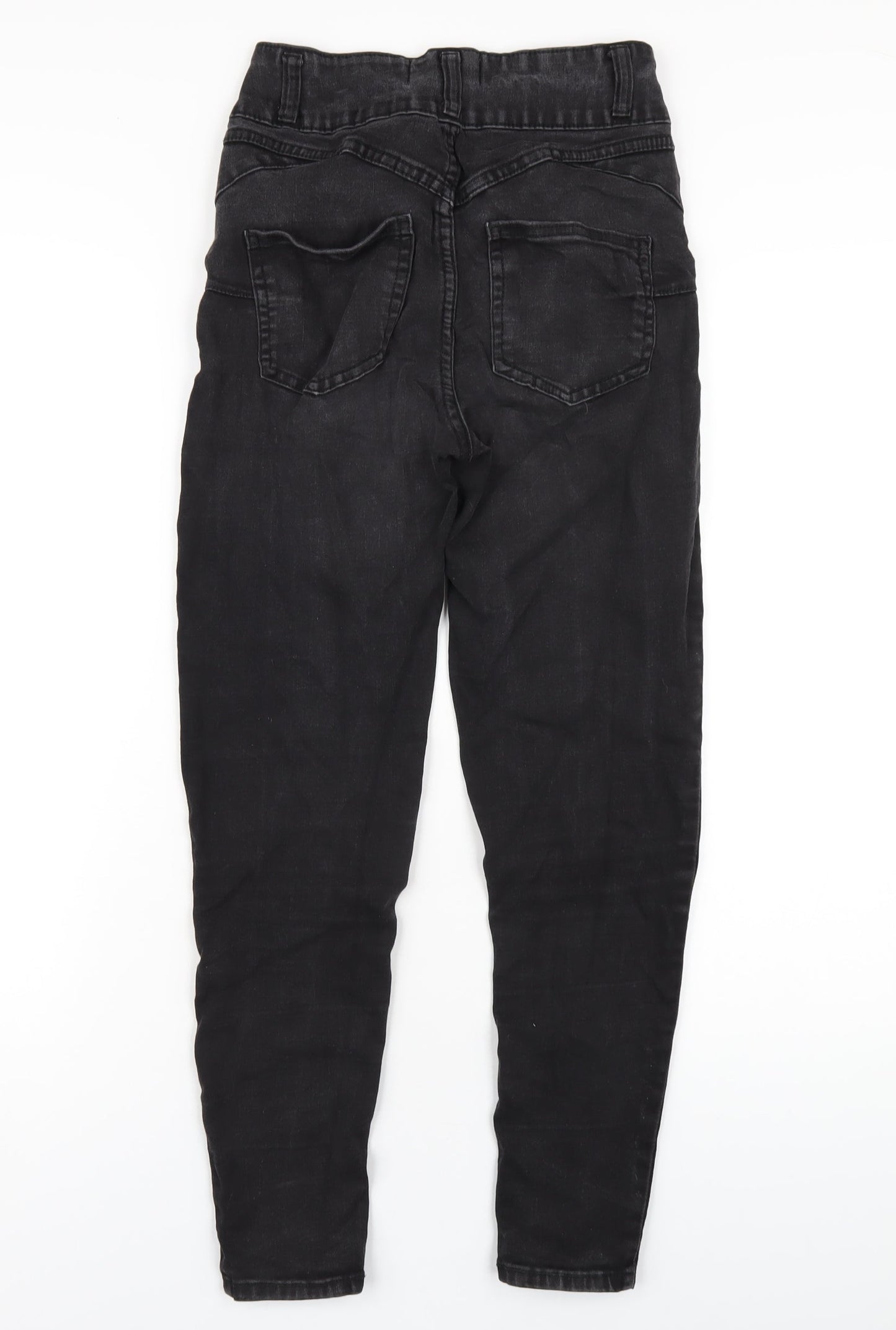 New Look Womens Black Cotton Skinny Jeans Size 8 L27 in Regular Zip