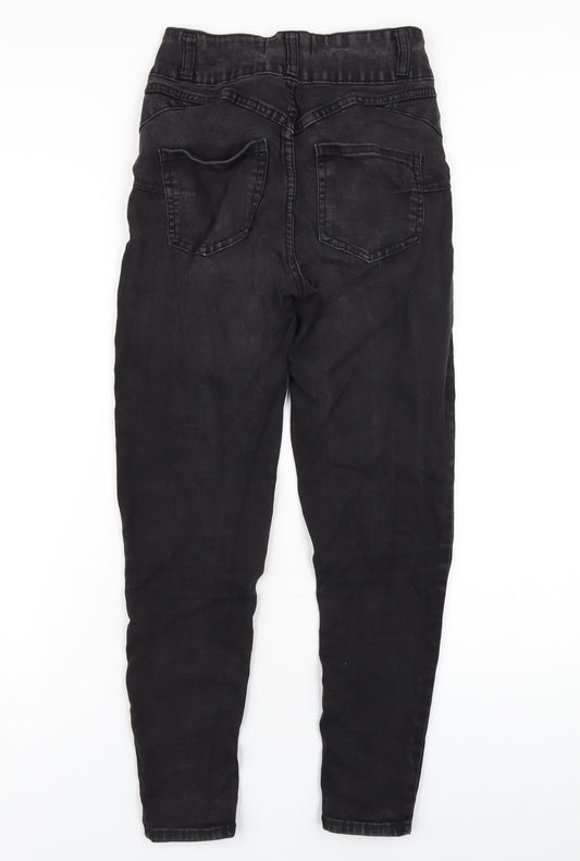 New Look Womens Black Cotton Skinny Jeans Size 8 L27 in Regular Zip