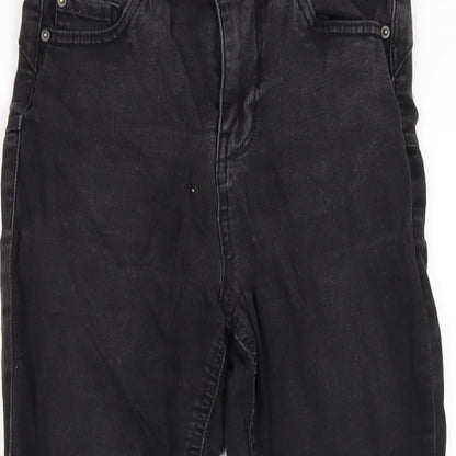 New Look Womens Black Cotton Skinny Jeans Size 8 L27 in Regular Zip