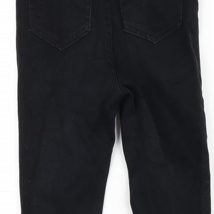 New Look Womens Black Cotton Skinny Jeans Size 8 L24 in Regular Zip