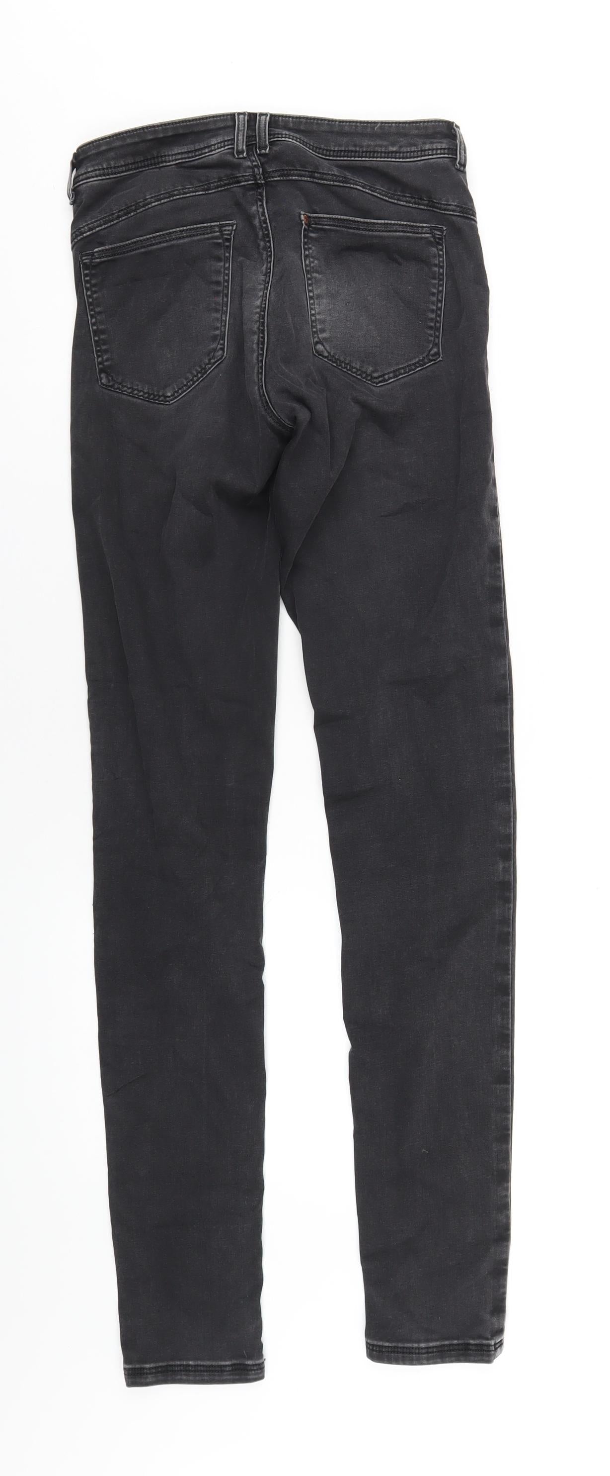 H&M Womens Black Cotton Skinny Jeans Size 29 in L32 in Regular Zip