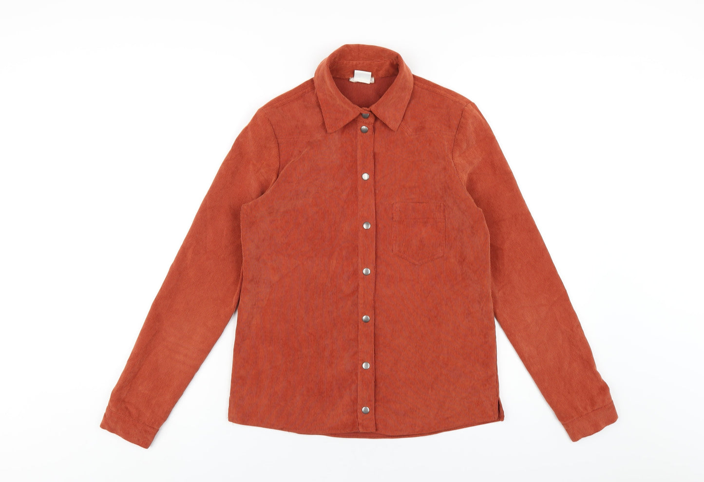Womens UK Size XS Cooperative Orange Basic Button-Up