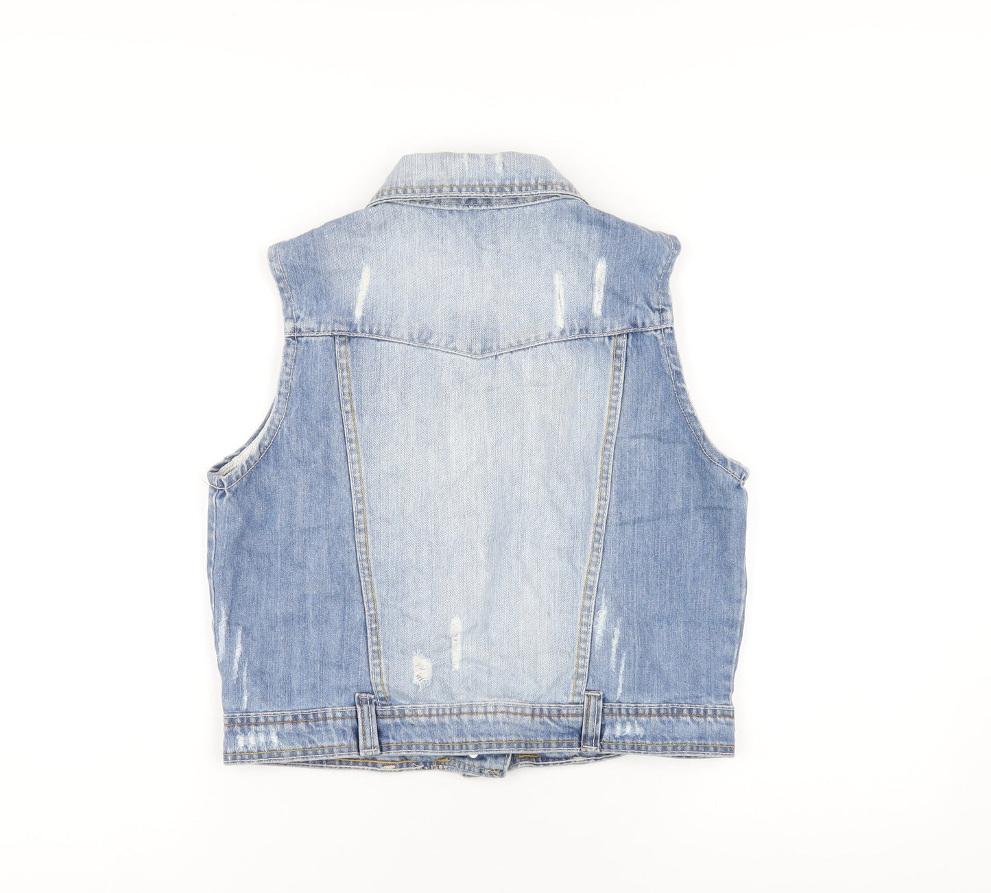 Red Chilli Womens Blue Jacket Waistcoat Size 12 Button