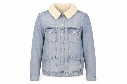 Topshop Womens Blue Jacket Size 10 Snap
