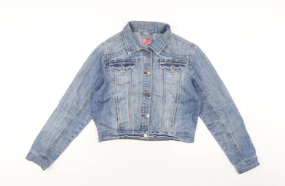 Adore Womens Blue Jacket Size 8 Button