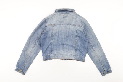Adore Womens Blue Jacket Size 8 Button