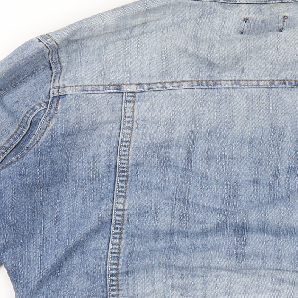 Adore Womens Blue Jacket Size 8 Button