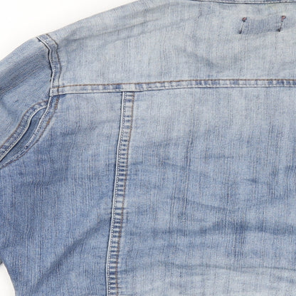 Adore Womens Blue Jacket Size 8 Button