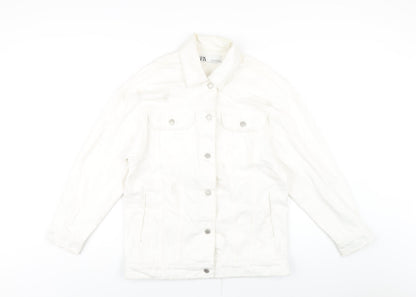 Womens UK Size XS Zara White Jacket
