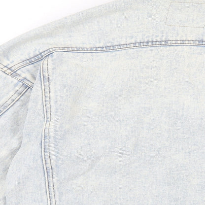 Denim & Co. Womens Blue Jacket Size 6 Button