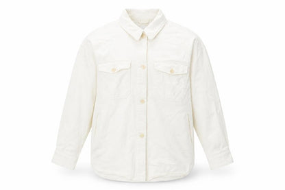 H&M Mens Ivory Cotton Button-Up Size M Collared Button