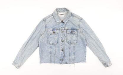 Noisy may Womens Blue Jacket Size M Button