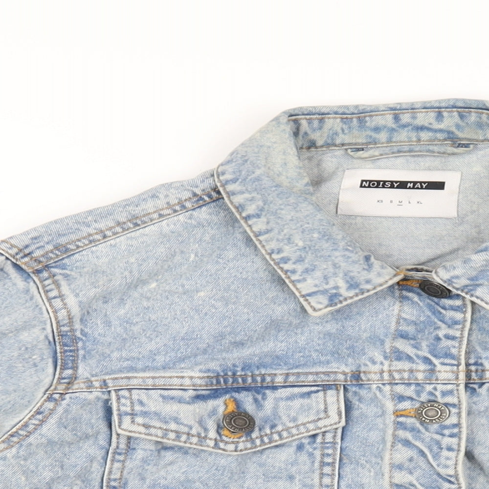 Noisy may Womens Blue Jacket Size M Button