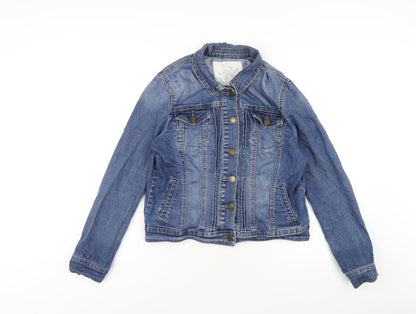 RJR.John Rocha Womens Blue Jacket Size 14 Button