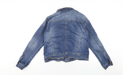 RJR.John Rocha Womens Blue Jacket Size 14 Button