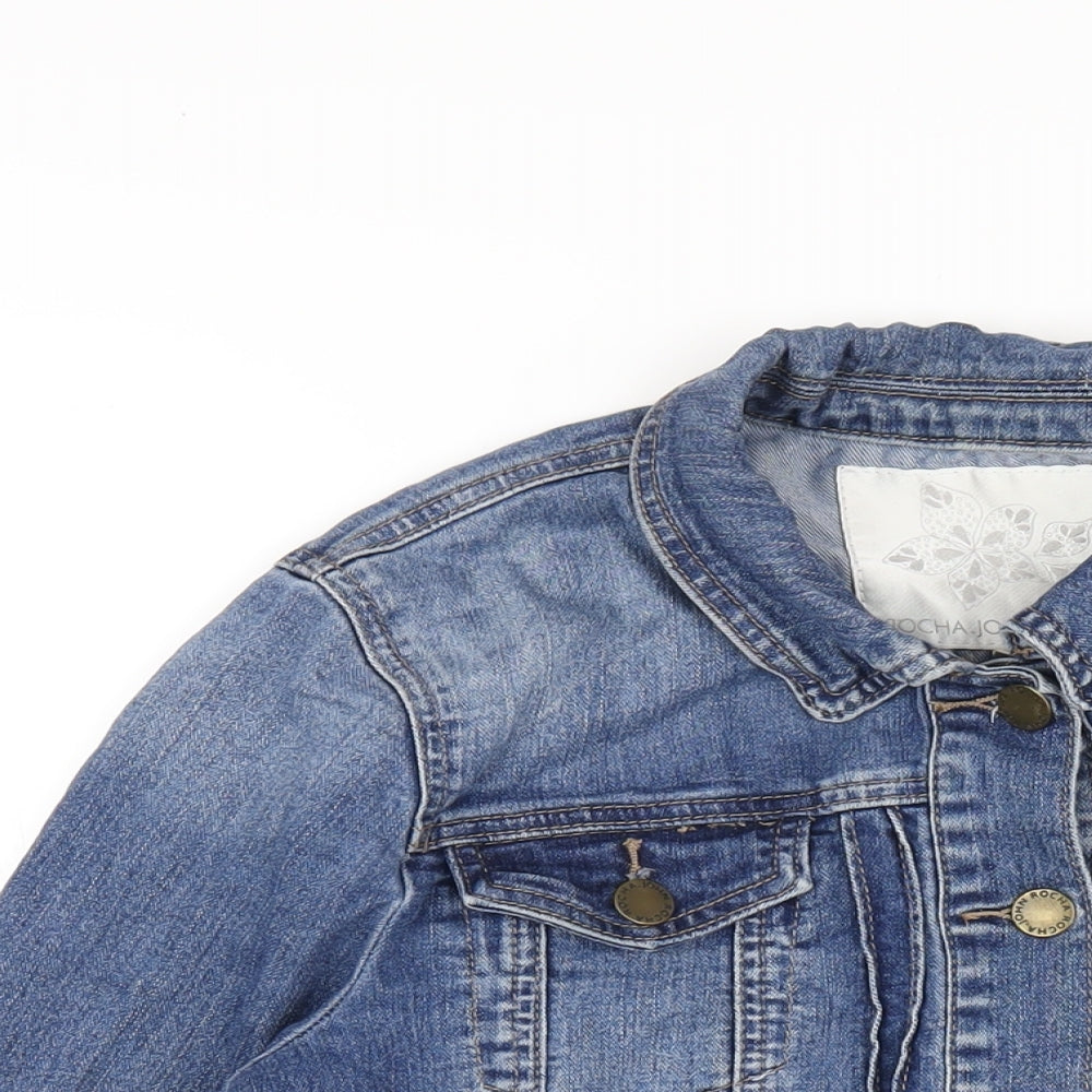 RJR.John Rocha Womens Blue Jacket Size 14 Button