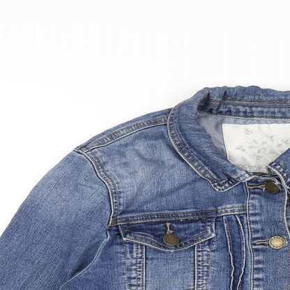 RJR.John Rocha Womens Blue Jacket Size 14 Button