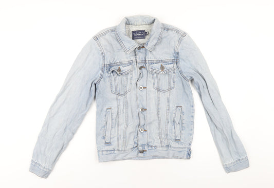 Mens UK Size XS Topman Blue Jacket