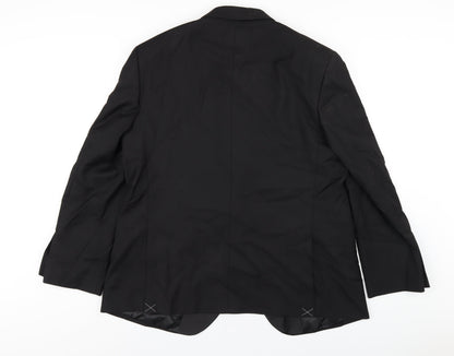 Mens UK Size 44 Marks and Spencer Regular Black Suit Tuxedo