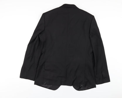 Mens UK Size 40 Marks and Spencer Regular Black Suit Tuxedo