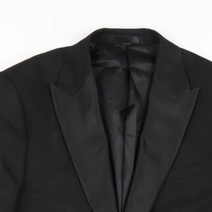 Mens UK Size 40 Marks and Spencer Regular Black Suit Tuxedo