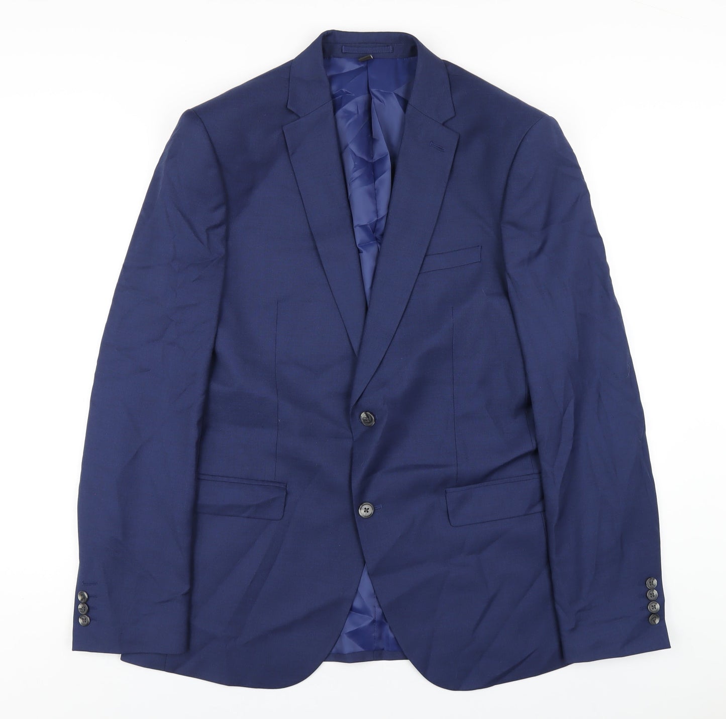 Mens UK Size 42 Marks and Spencer Regular Blue Suit Jacket