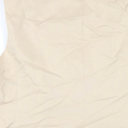 Marks and Spencer Womens Beige Polyester Jacket Suit Waistcoat Size 20