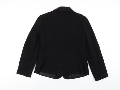Womens UK Size 14 Dorothy Perkins Black Pea Coat