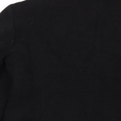 Womens UK Size 14 Dorothy Perkins Black Pea Coat