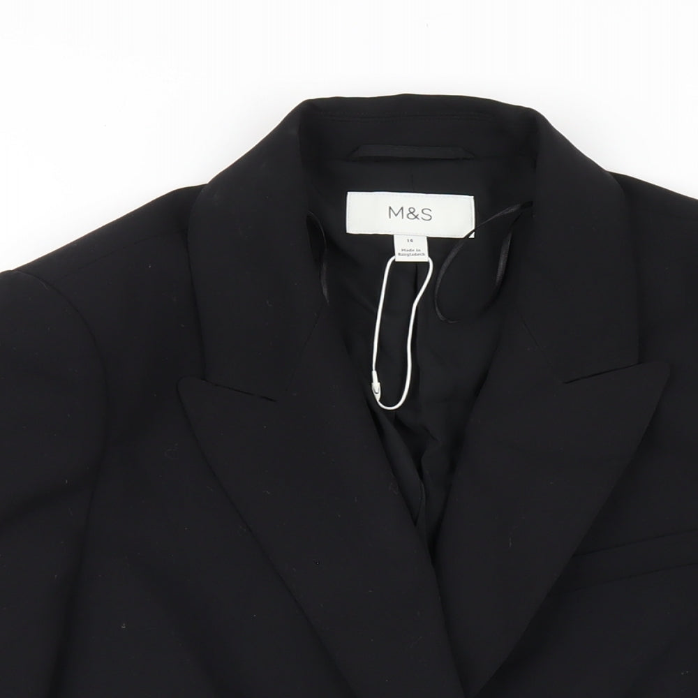 Womens UK Size 14 Marks and Spencer Regular Black Blazer