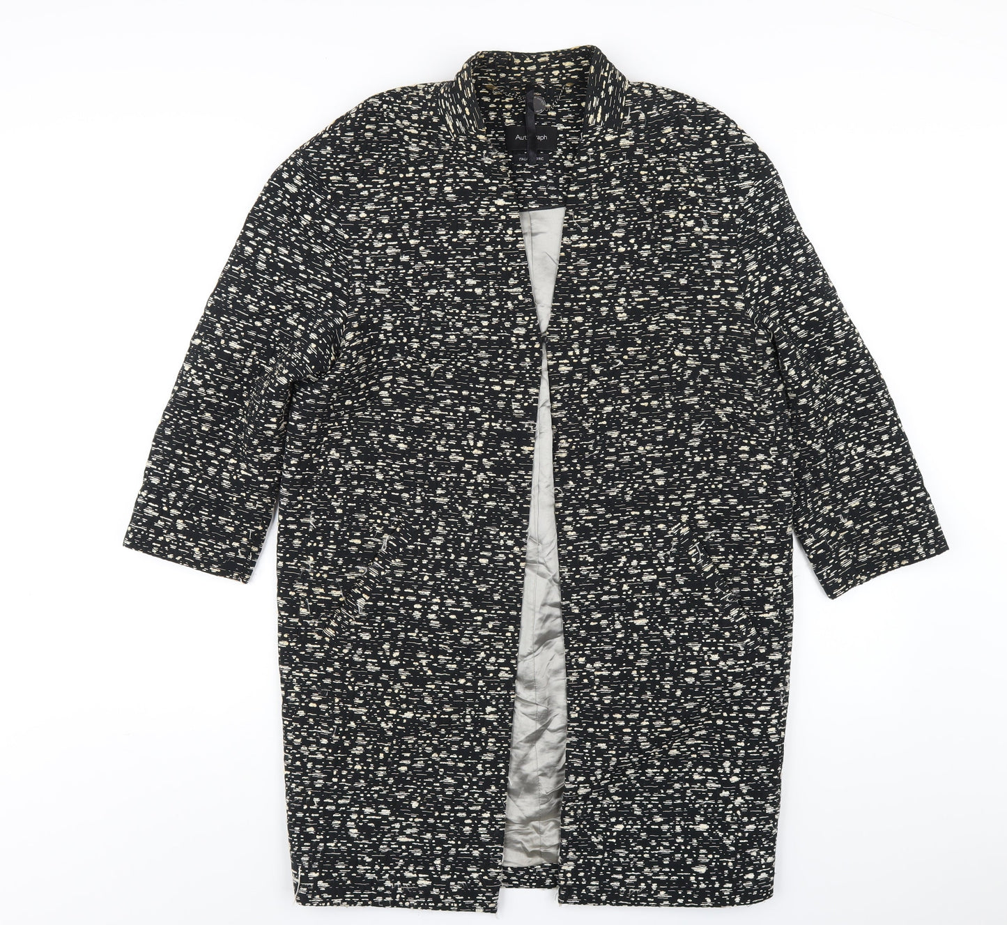 Autograph Womens Black Jacket Coat Size 8 Hook & Eye