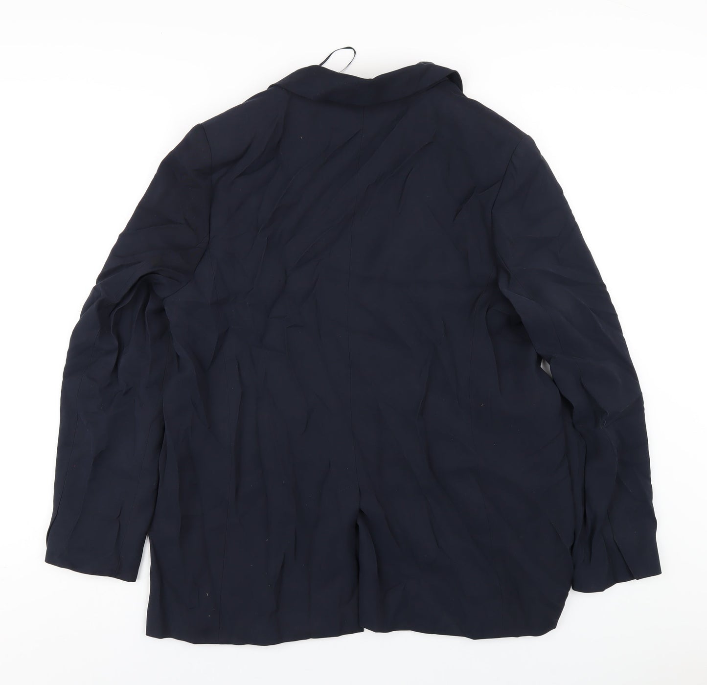 Marks and Spencer Womens Blue Vinyl Jacket Blazer Size 16