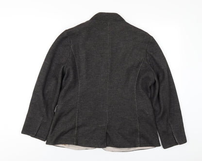 Coldwater Creek Womens Grey Jacket Size 10 Button