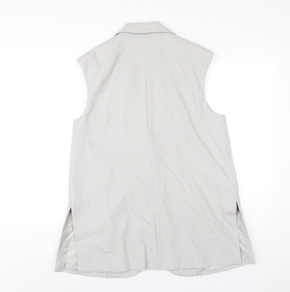 Autograph Womens Grey Jacket Blazer Size 14 Button