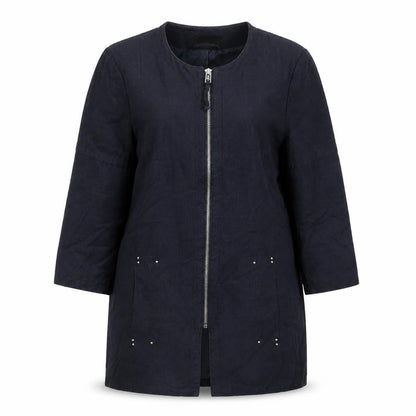 H&M Womens Blue Jacket Coat Size 12 Zip